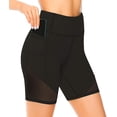 thumbnail image 1 of Pantalones cortos de yoga de malla de talle alto para mujer con bolsillos profundos Pantalones cortos de motociclista de entrenamiento para mujer Ormromra LRWJ642-1, 1 of 6