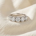 thumbnail image 4 of Pompeii 3 3/4Ct 5-Stone Lab Grown Diamond Wedding Ring 14K White Gold ((G-H),VS/SI), 4 of 5