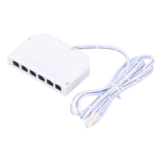 Conector de unión para armario, herramienta de gestión de cables, caja divisora de 6 puertos para luces LED para armario