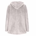 thumbnail image 5 of Lixiuxyad Fuzzy Hooded Jacket Women's Jacket Winter Warm Soft Hooded Coat Long Sleeve Button Front Loose Fit Casual Outerwear For Daily Wear Beige, 5 of 6