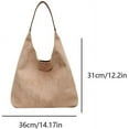 thumbnail image 4 of Leather Hobo bags for women suede purse slouchy tote bag brown leather purse suede hobo shoulder bag, 4 of 8