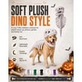 thumbnail image 2 of Pet Dinosaur Costume, Soft Plush T-Rex Skeleton Halloween Costume for Dogs | Cosplay Clothes for Medium & Large Dog and Cats Funny Adorable Glow-in-the-Dark Dino Outfits Big Breeds For Party Family, 2 of 8