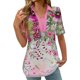 thumbnail image 2 of Fiudx Ropa de Mujer Blusas Estampadas de Moda para Mujer, Camiseta de Manga Corta, Top con Cuello Vuelto, 2 of 5