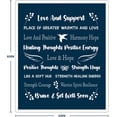 thumbnail image 2 of Get Well Soon Gifts for Men Reversible Sherpa Fleece Healing Thoughts Throw Blanket Soft & Warm Cancer Chemo Survivor Get Well Caring Sympathy Gift with Inspirational Positive (50"x60", Navy), 2 of 6