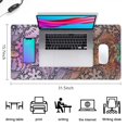thumbnail image 5 of Long Mouse Pads for Desk,Multicolor Paisley and Floral Pattern Desk Mats on Top Of Desks, Desk Mouse Pad Extra Large with 3mm Non-Slip Base and Stitched Edge for Gaming,Office,Work,Home 31.5"x15.7", 5 of 6