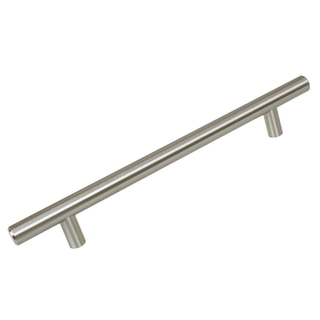 GlideRite 7 in. Center Solid Thick Bar Pull, Stainless Steel