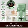 thumbnail image 5 of pupikeji 12-Cup Drip Green Coffee Maker, Borosilicate Carafe, Auto-Off, Reusable Filter, Anti-Drip, Keep-Warm Function, Clear Water Level Window, Green Kitchen Accessories & Décor, 5 of 6