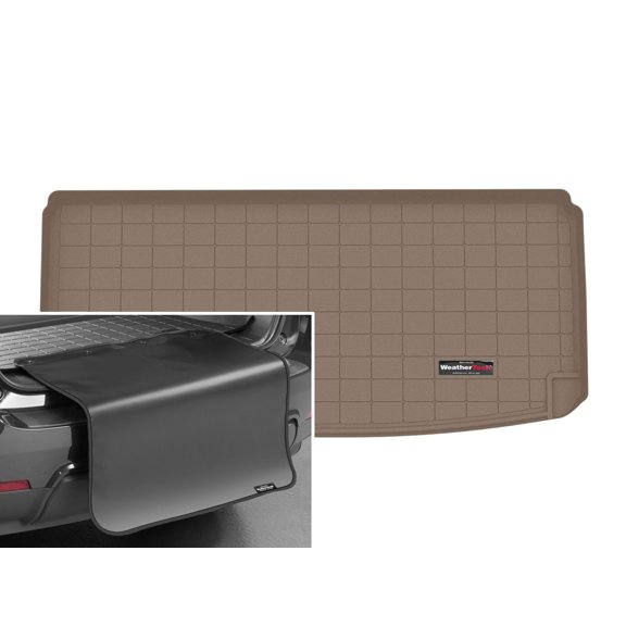 WeatherTech Cargo Trunk Liner with Bumper Protector compatible with 2022-2026 Acura MDX - Behind 3rd Row w/ Bumper Protector, Tan