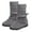 Grey, variant on comerut Autumn Winter Women Large Anti-slip Warm Mid Calf Snow Ankle Boots Buckle Shoes