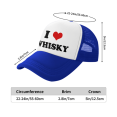 thumbnail image 3 of I Heart Whisky Love Food Funny Trucker Hat Baseball Cap Unisex Blue, 3 of 5