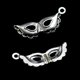 thumbnail image 2 of 50 piezas de aleación de bailarina, colgantes de máscara, encantos, accesorio para hacer joyas para pendientes de pulsera (plata antigua), 2 of 5