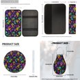 thumbnail image 7 of Pzuqiu Dreamy Mushroom 14 Pcs Interior Covers Front Saddle Blanket Rear Split Bench Cover Steering Wheel Center Console Cushion Pad Shoulder Strap Pads Seat Headrest Coasters Keychain, 7 of 7