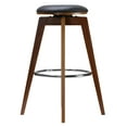 thumbnail image 3 of Cortesi Home Draven Barstool with Swivel Seat in Genuine Top Grain Black Leather (Set of 2), 30" Tall, 3 of 5
