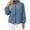 Light Blue, variant on Zip Up Jacket Womens Lightweight Casual Long Sleeve Hoodless Jacket with Pocket Basic Plain Outdoor Coat