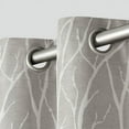 thumbnail image 2 of Exclusive Home Forest Hill Woven Room Darkening Blackout Grommet Top Curtain Panel Pair, 52"x84", Dove Grey, 2 of 4