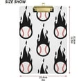 thumbnail image 3 of GZHJMY Baseball Clipboard A4 Standard Size Decorative Clipboard with Low Profile Metal Clip for Students Men Women Classroom and Office Whiteboard Clipboards, 3 of 7