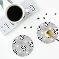 thumbnail image 5 of Balery 6 Pcs Pandasbetween Clouds And Starsleather Coasters Set, Drink Table Cup Coasters For Living Room Kitchen Coffee Decor, 5 of 9