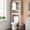 White, variant on Over The Toilet Storage Cabinet Bathroom Shelves Organizer Space Saver Freestanding Bathroom Shelf with Doors Anti-Tip Device Adjustable Shelf(Black)