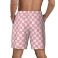 thumbnail image 2 of Lsque Mens Swim Trunks Irregular Plaid Pattern - Bathing Suit Compression Liner - Beach Swim Shorts Swimwear - (S-3XL) - Stretch Quick Dry -Large, 2 of 9