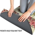 thumbnail image 3 of Pioneer Flower Floral Print Pattern Hot Yoga Mat Towel Non Slip for Hot Yoga - Quick-Drying Yoga Mat Cover with 4 Corner Pockets with Travel Bag - Hot Yoga Towel Non Slip 74"x26", 3 of 6