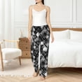 thumbnail image 5 of Pajama Pants Women, black and white Skulls Sweatpants Soft Sleep Lounge Pants, Casual PJ Bottoms Pants with Pockets, 5 of 5
