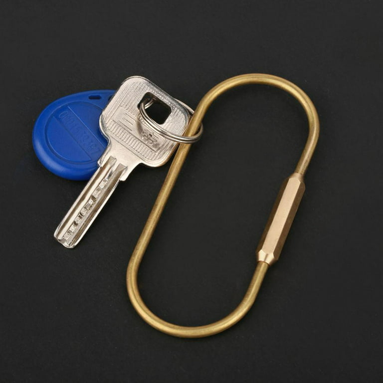 LYUMO Brass Screw Lock Carabiner Clip Hook Keychain Key Ring DIY Gift, Keychain  Hook Clip, Screw Lock Keychain Hook 