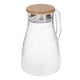thumbnail image 1 of Botella de agua fría, tetera, 1,5 l, mango cómodo, fácil de limpiar, con tapa de bambú, jarra para nevera para agua fría y caliente Claro, 1 of 9