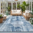 thumbnail image 2 of 5'x7' Area Rugs, Blue Coastal Indoor Outdoor Area Rug for Living Room Bedroom, Nautical Coral Starfish Shell Seahorse Ocean Washable Bathroom Rugs Kitchen Floor Carpet Mats Home Decor Aesthetic, 2 of 8