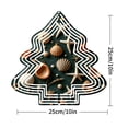 thumbnail image 3 of Metal Hanging Christmas Tree-Shaped Wind Decorations - Coastal Seashell & Starfish Design for Yard & Garden Festive Spinner Ornament, 3 of 7