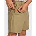 thumbnail image 3 of Shorts de golf para hombre CRZ YOGA 7" elásticos, ligeros, marrones, 3 of 3