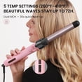 thumbnail image 4 of Rotating Curling Iron Set for Long Hair, Automatic Curling Wand Easy to Use Get Beach Waves 3 Interchangeable Ceramic 0.75" 1" 1.25", 5 Heat Settings up to 430?F, Dual, 4 of 6