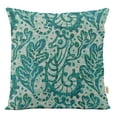 thumbnail image 1 of VargottamSquare Pillow Cover - Decorative Pillow Covers16x16 Inches,PrintedTeal BlueThemePillowcase, DecorativeSquareCushionCovers, 1 of 1