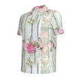 thumbnail image 2 of Rocae Vintage Wood with Floral for Men's Short Sleeve Polo Shirt, Quick Drying Performance Moisture Wicking Sports Men's Golf Shirt 4X-Large, 2 of 9