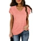 thumbnail image 3 of Camisetas casuales de verano con cuello en V y mangas de pétalos para mujer, 3 of 5