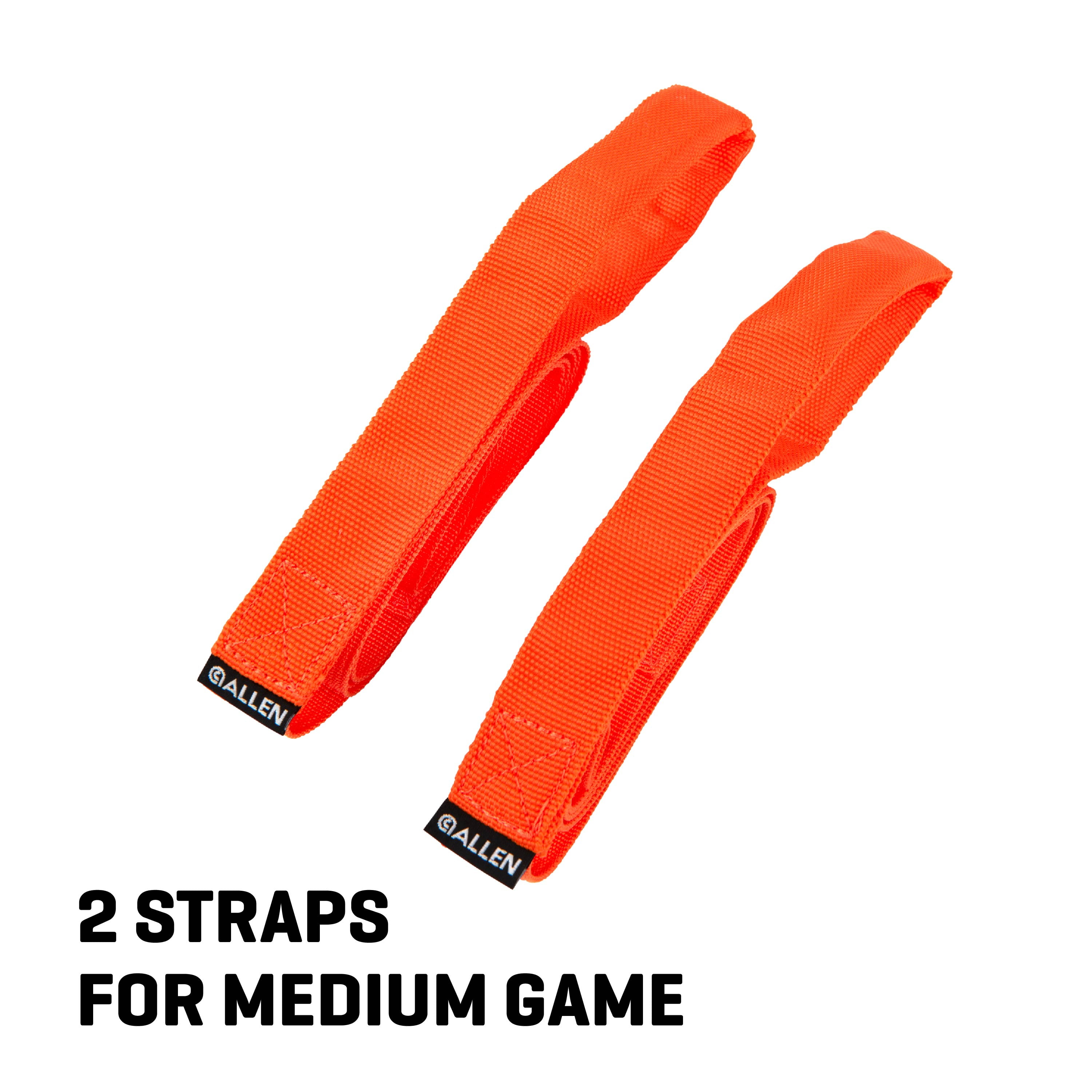 Allen Company Pack-Away Deer Drag Kit - 2 Padded Straps with Carrying Case - Orange