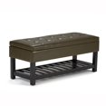 thumbnail image 3 of Simpli Home Cosmopolitan Entryway Storage Ottoman Bench with Open Bottom, 3 of 10