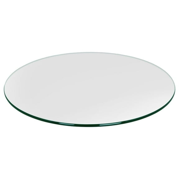 Dulles Glass 38" Round Table Top 3/8" Thick, Pencil Polished Tempered Glass for Indoor Dining or Outdoor Patio, 39 Pounds