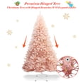 thumbnail image 5 of Gymax 6ft Pink Classic Pine Christmas Tree Artificial Hinged Tips (Pink), 5 of 8