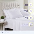 thumbnail image 4 of Sweet Home Collection Fits 18"-24", Extra Deep Pocket, 6 Piece Supreme Microfiber Sheet Set, King - White, 4 of 5