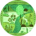 thumbnail image 1 of Ahgly Company Indoor Round Animal Green Traditional Area Rugs, 5' Round, 1 of 1