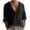 Black, variant on Men's Casual Cotton Yoga Tops Deep V Neck Loose Pleated Tunics Leisure Long Sleeve Baggy Shirts Athletic Workout Outdoor Blouse New Style Solid Breathable Trendy Black M