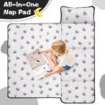 thumbnail image 4 of Pink Butterfly Pattern Teens Toddler Nap Mat with Pillow, Sleeping Mat Bag for Preschool Daycare 59"x22", 4 of 6