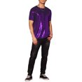thumbnail image 2 of INSPIRE CHIC Camisetas de Hombre con Lentejuelas de Manga Corta Cuello Redondo para Fiesta Nocturna T-Shirts S Púrpura, 2 of 4