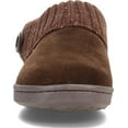 thumbnail image 3 of Clarks Dark Brown Knitted Collar Winter Clog Rounded Closed Toe Slipper (Dark Brown Holiday, 6), 3 of 3