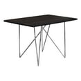 thumbnail image 3 of Monarch Specialties Dining Table, 48" Rectangular, Small, Kitchen, Dining Room, Metal, Laminate, Brown, Chrome, Contemporary, Modern, 3 of 3