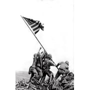 Iwo Jima Flag Raising Marines 1945 Poster for Home Decor Wall Art 12x18Inch,30x46cm Frameless Gift