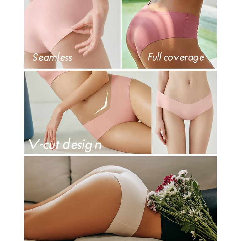 Finetoo 6 Pack Seamless Underwear For Women No Show Hipster Bikini