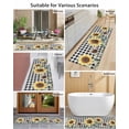 thumbnail image 4 of Vintage Floral Front Door Mat Sunflowers Black Buffalo Plaid Farmhouse Welcome Doormat Indoor Outdoor Entrance Floor Mat Non-Slip Washable Runner Rug for Front Porch Decor 18x60 Inch, 4 of 6