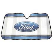 Plasticolor Ford 58 x 27.5 Universal Fit Accordion Automotive Sunshade, White, 1 Pk