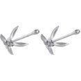 thumbnail image 1 of Anchor plegable Shoreline Marine galvanizada (paquete de 2), 1 of 1